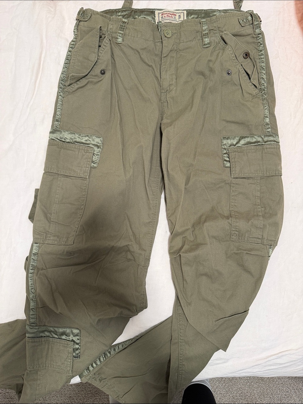 Abercrombie & Fitch Olive Green Women's Cargo Pants